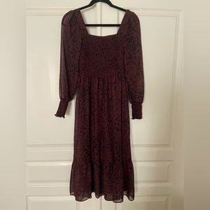 COPY - XS Nine West Square Neck Cheetah Print Dress